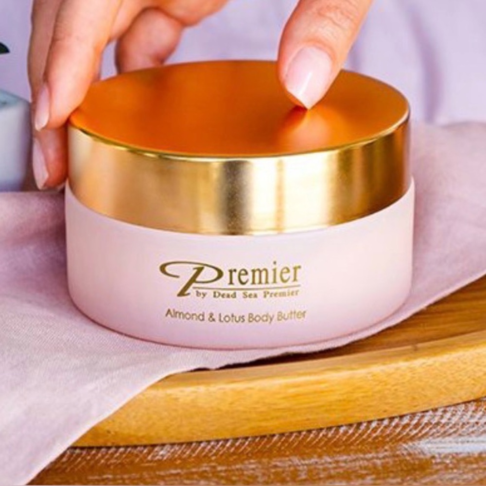 Body Butter Premier with Dead Sea minerals.